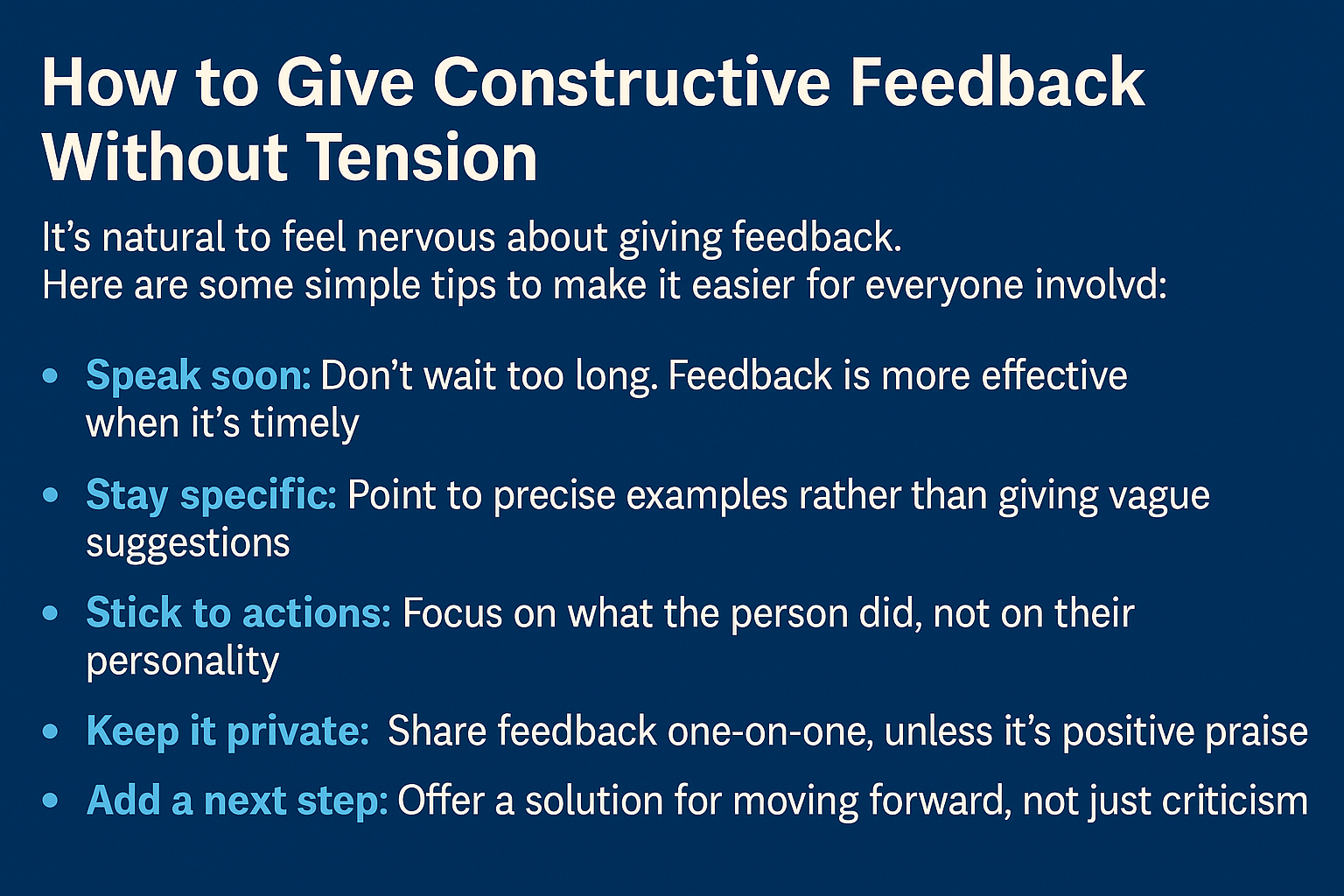 constructive feedback